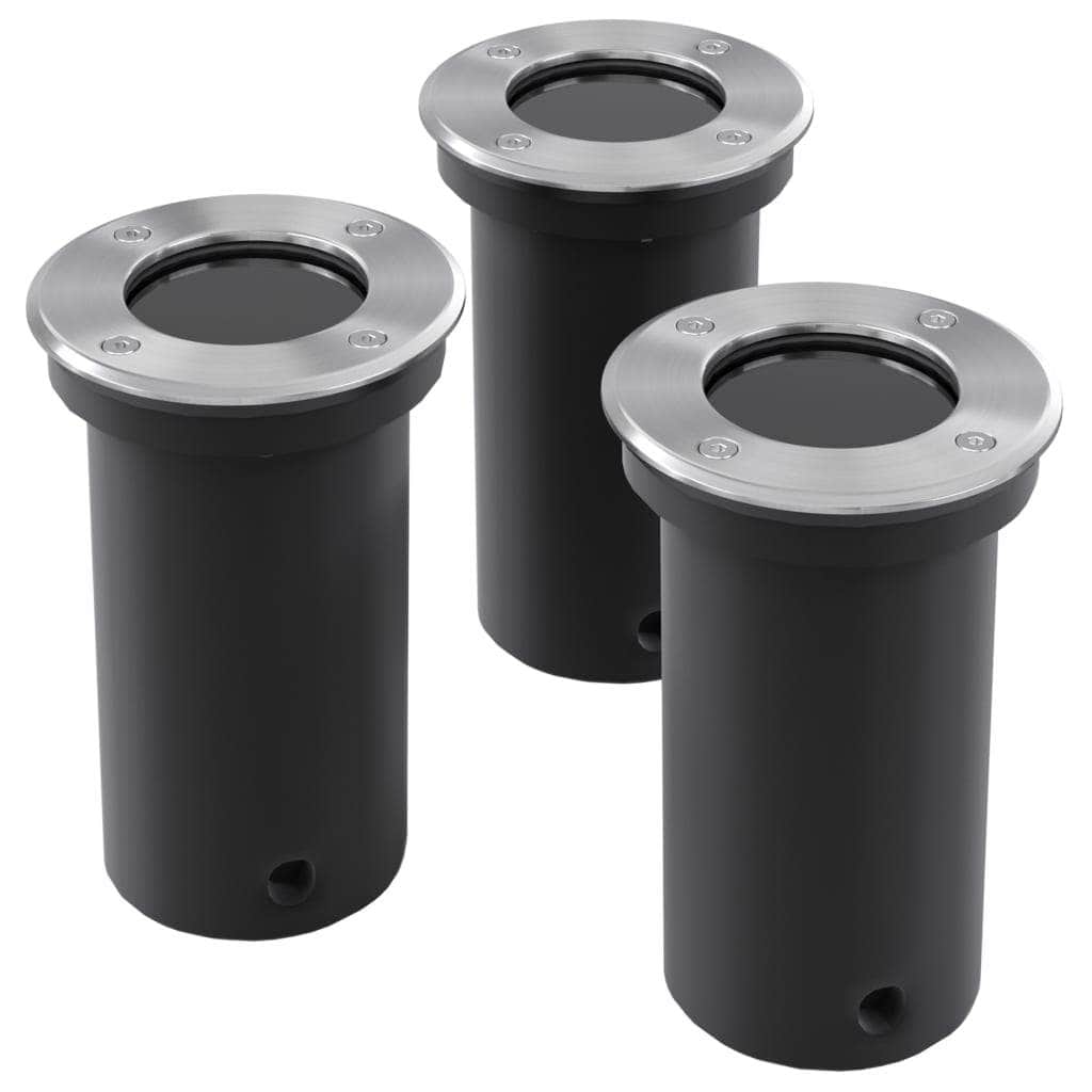 Outdoor Ground Lights 3 pcs Round - Simple deals
