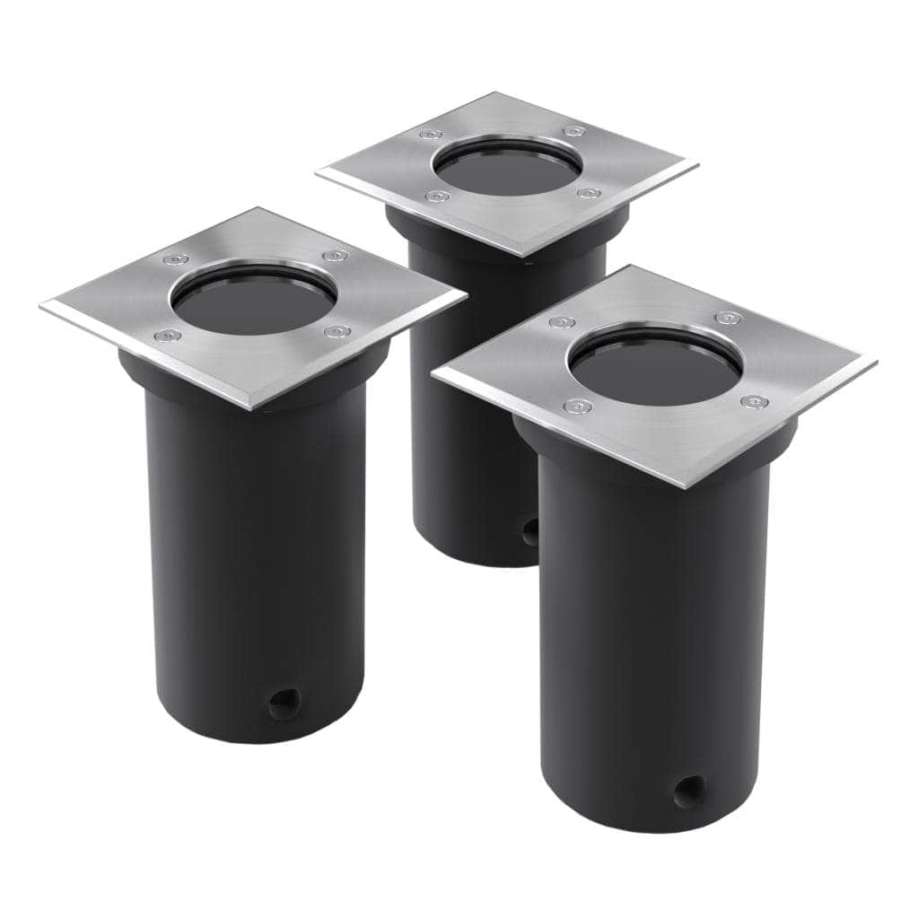 Outdoor Ground Lights 3 pcs Square - Simple deals