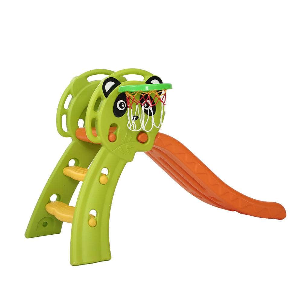 Outdoor Kids Slide Basketball Play Set Orange