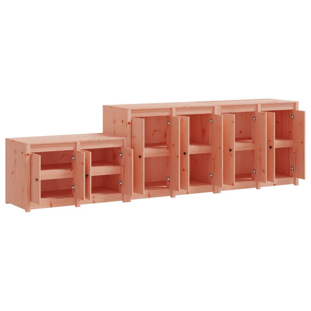 Outdoor Kitchen Cabinets 3 pcs Solid Wood Douglas White  – Simple deals