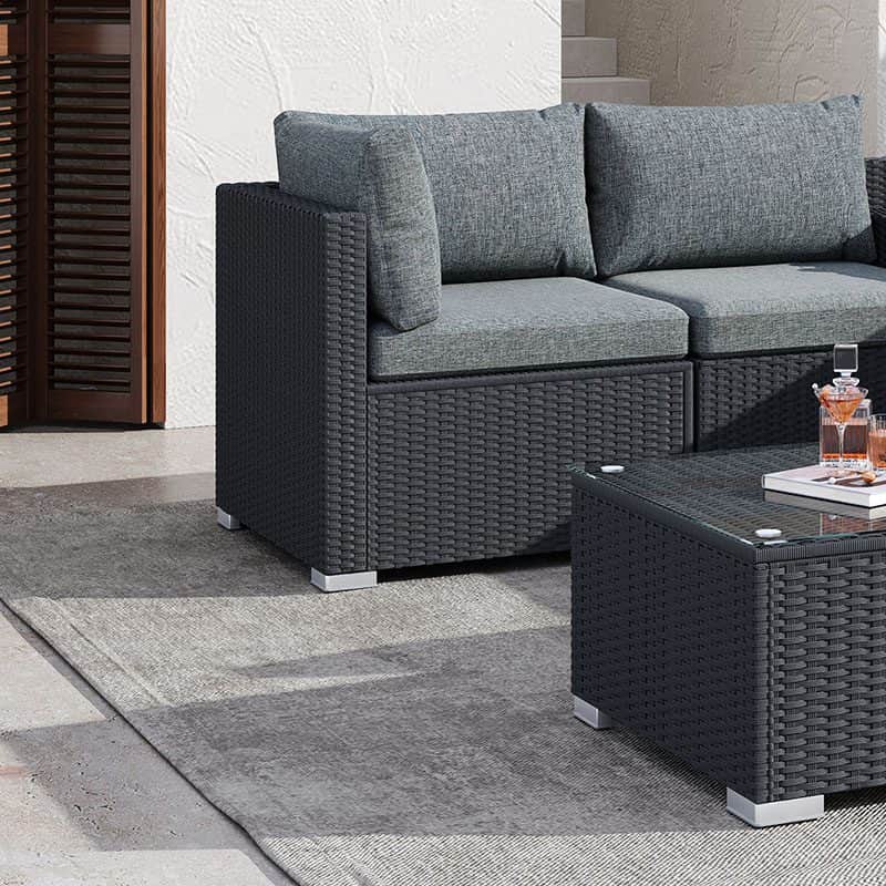 Outdoor Modular Lounge Sofa Bondi-Black