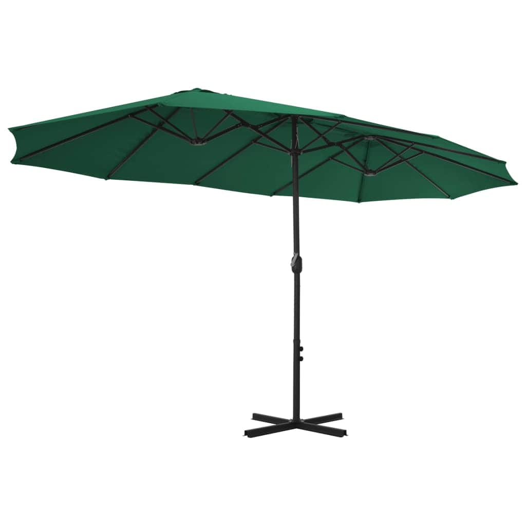 Outdoor Parasol with Aluminium Pole Green