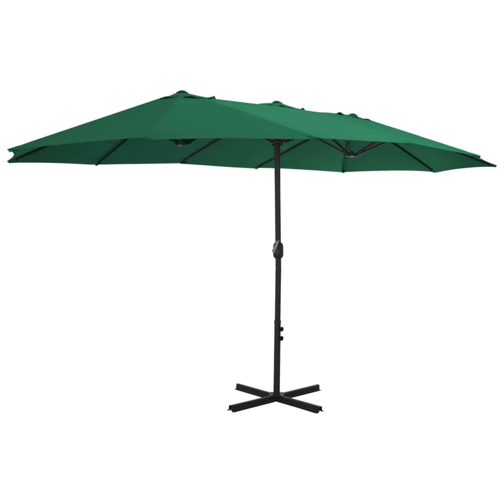 Outdoor Parasol with Aluminium Pole Green