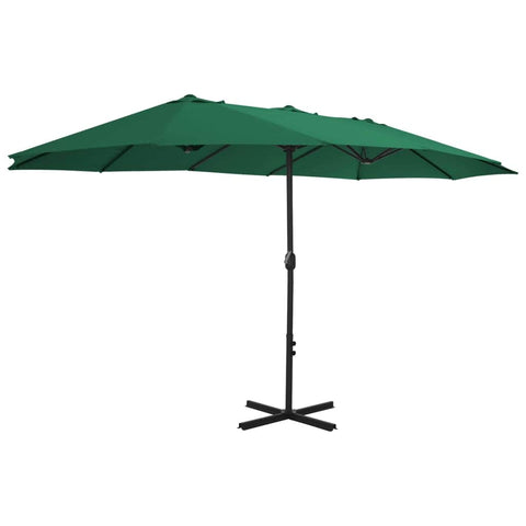 Outdoor Parasol with Aluminium Pole Green