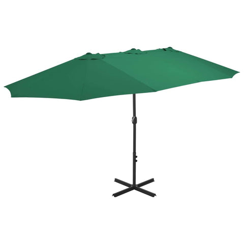 Outdoor Parasol with Aluminium Pole Green