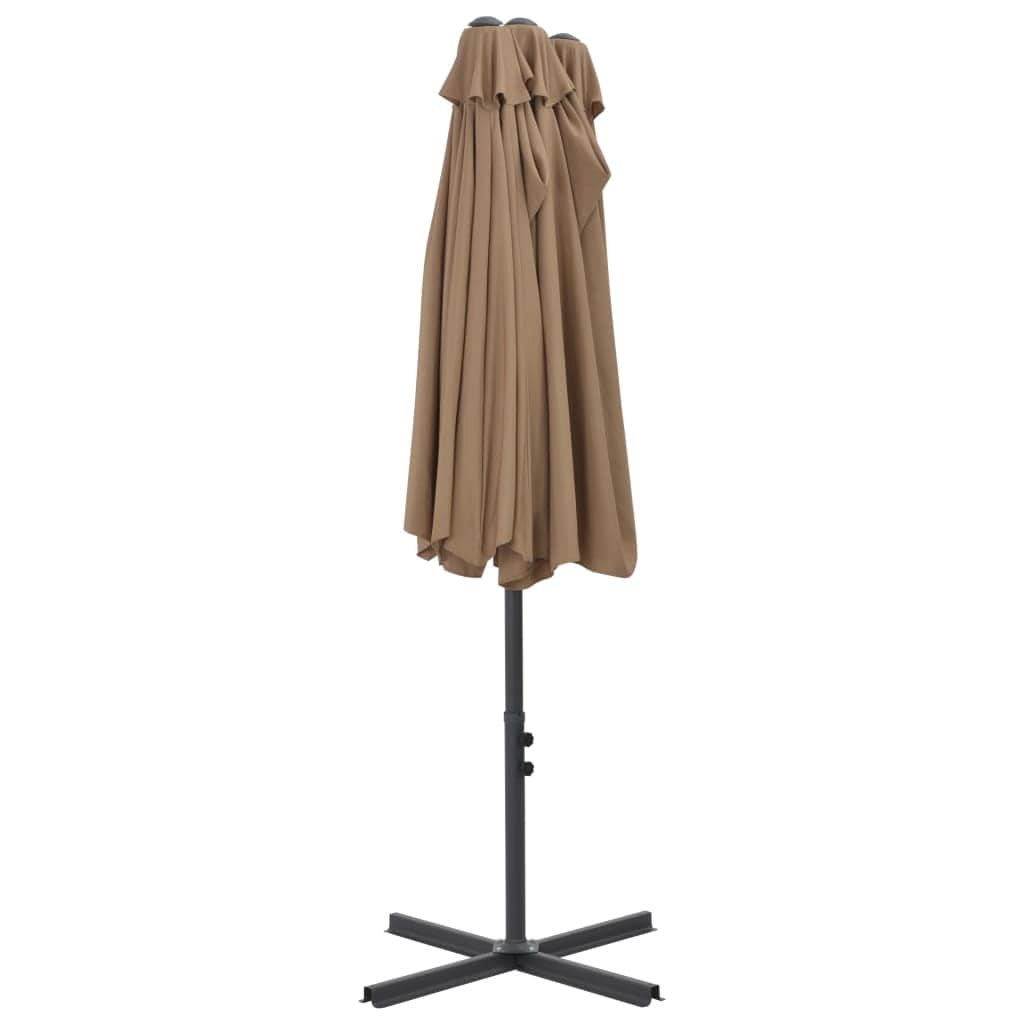 Outdoor Parasol with Aluminium Pole Taupe
