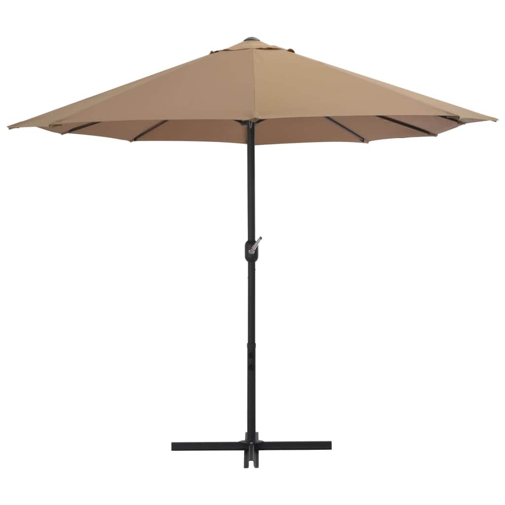Outdoor Parasol with Aluminium Pole Taupe