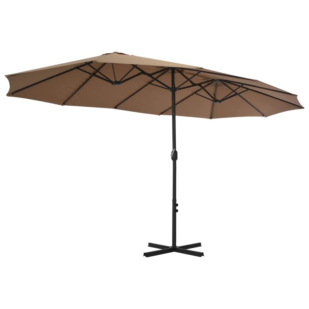 Outdoor Parasol with Aluminium Pole Taupe