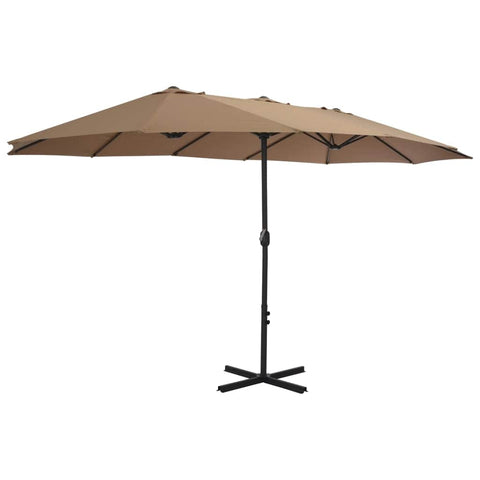 Outdoor Parasol with Aluminium Pole Taupe