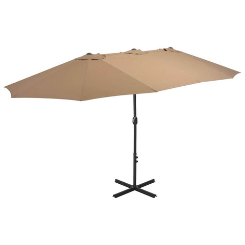Outdoor Parasol with Aluminium Pole Taupe