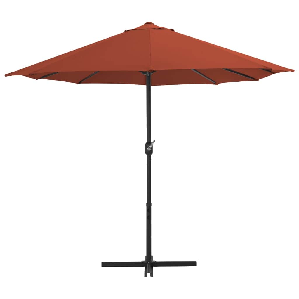 Outdoor Parasol with Aluminium Pole Terracotta