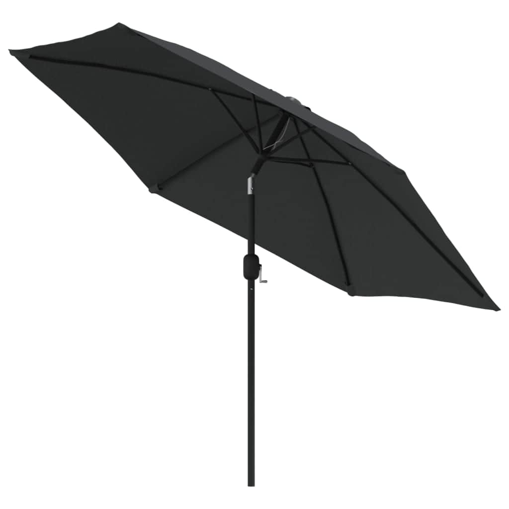 Outdoor Parasol with LED Lights and Steel Pole 300cm Anthracite - Simple deals
