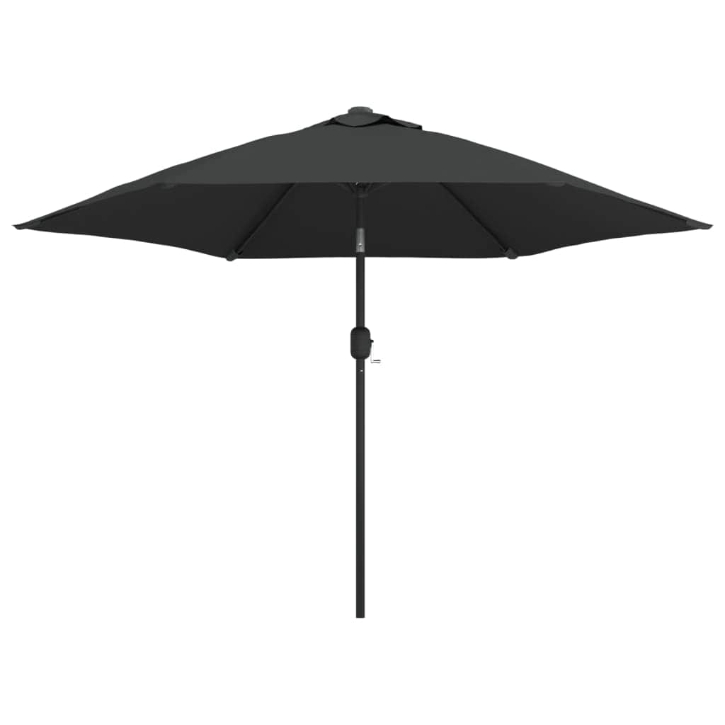 Outdoor Parasol with LED Lights and Steel Pole 300cm Anthracite - Simple deals