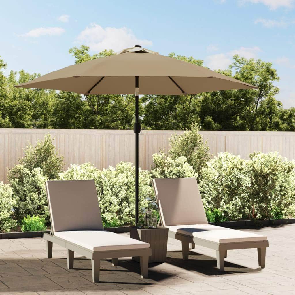 Outdoor Parasol with Metal Pole 300 cm Taupe - Simple deals