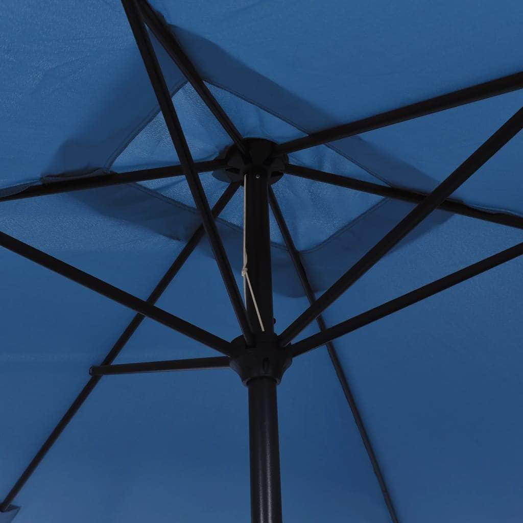 Outdoor Parasol with Metal Pole Azure