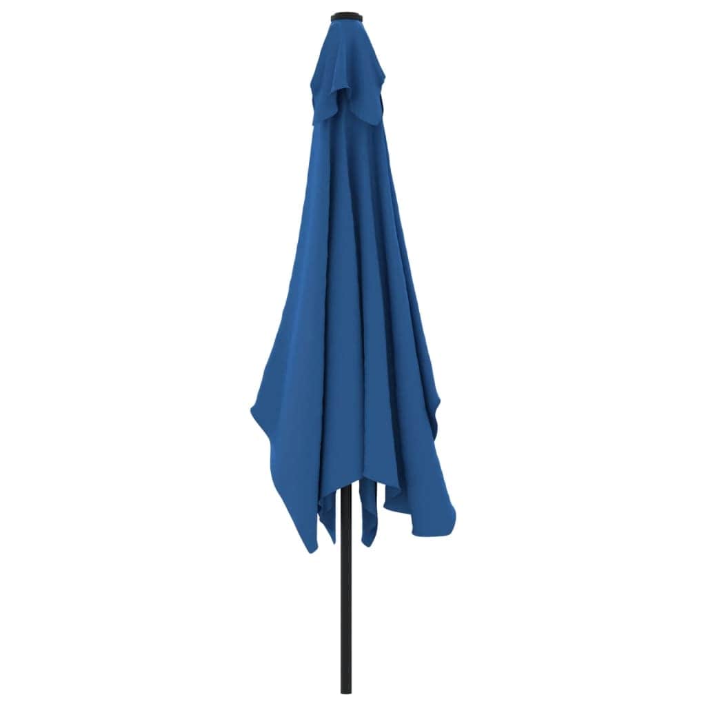Outdoor Parasol with Metal Pole Azure