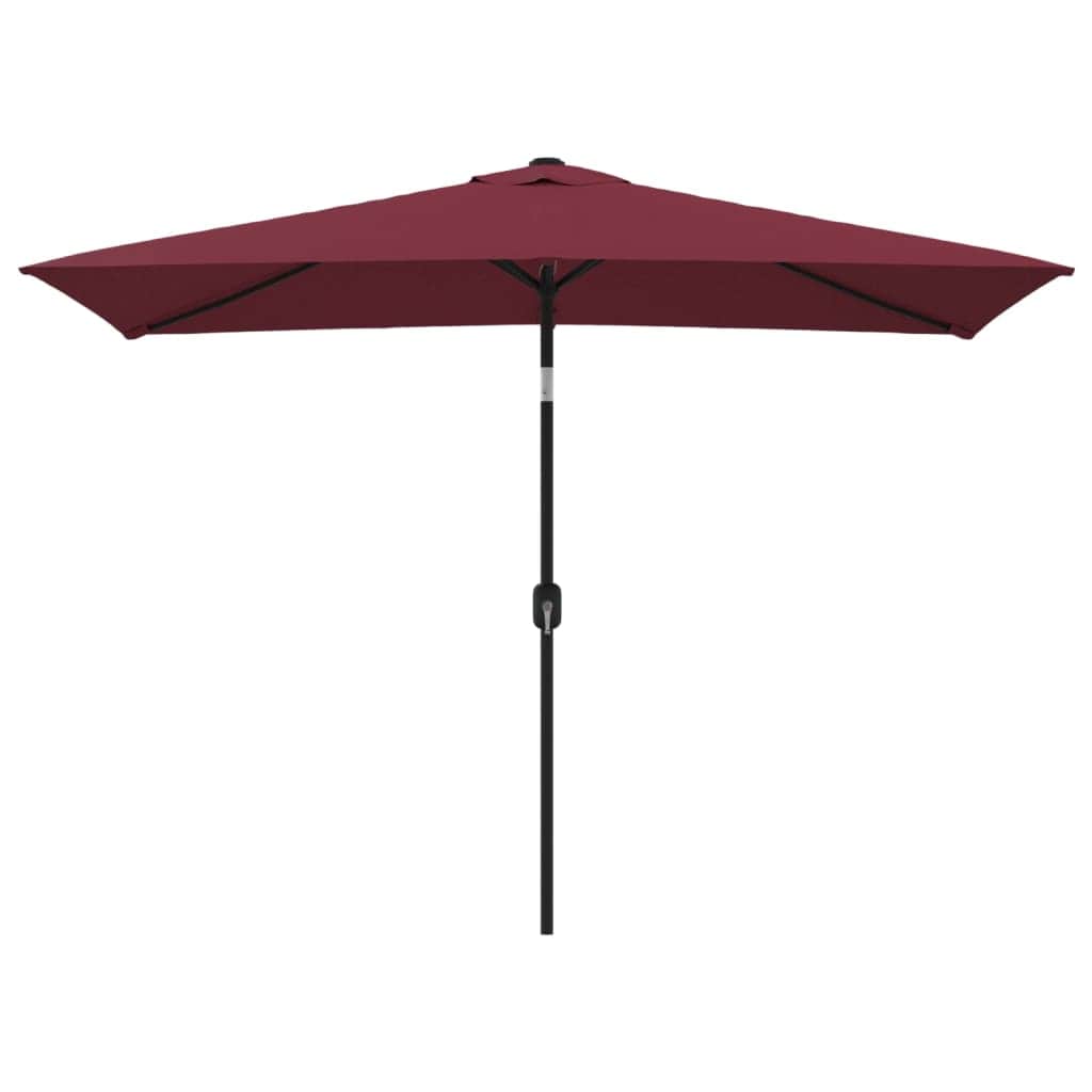Outdoor Parasol with Metal Pole  Bordeaux Red