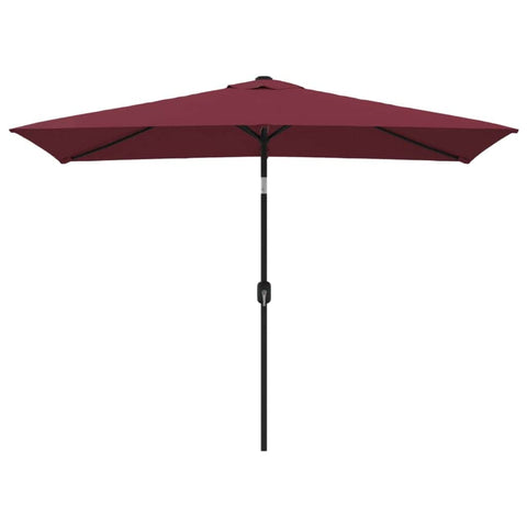 Outdoor Parasol with Metal Pole  Bordeaux Red