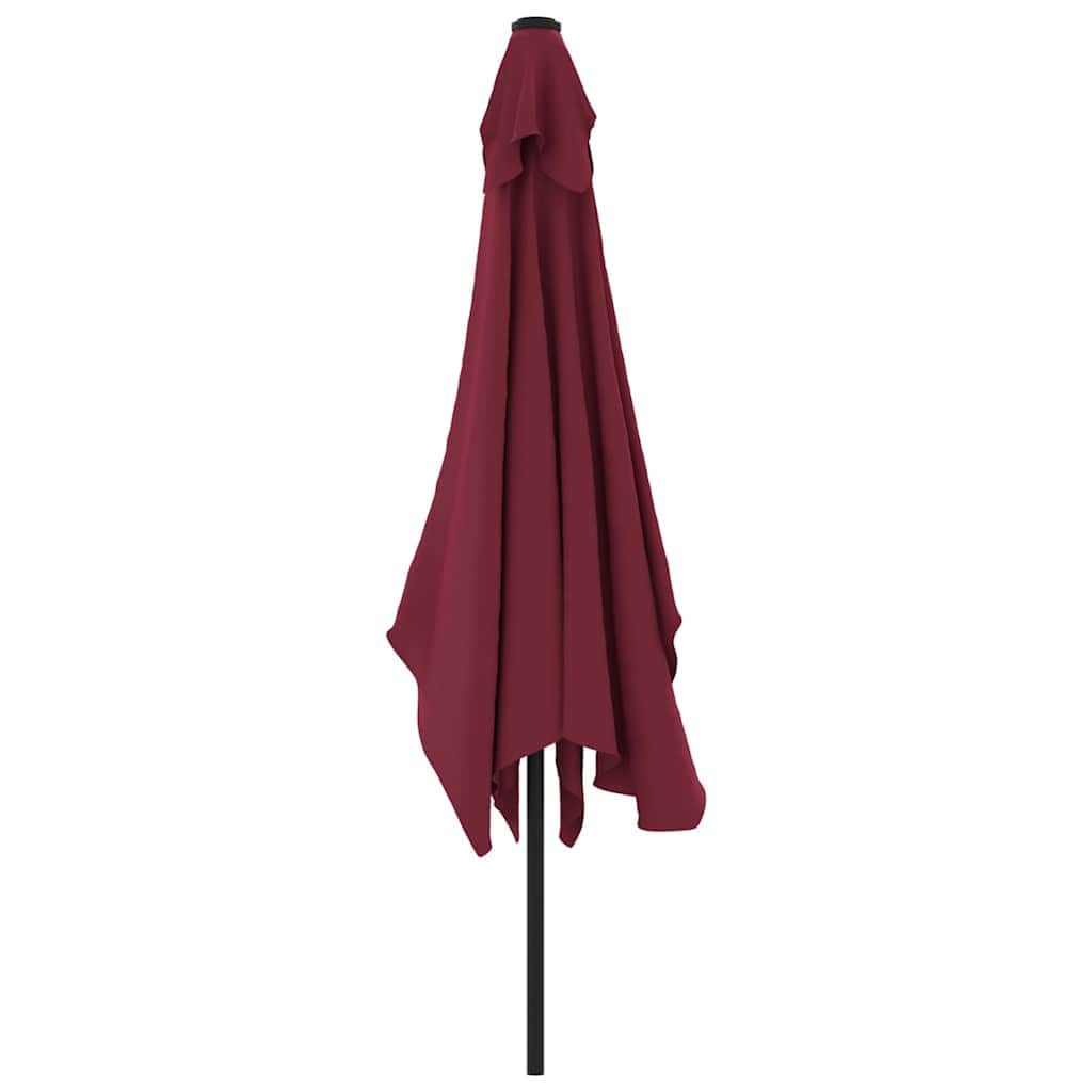Outdoor Parasol with Metal Pole Bordeaux Red - Simple deals