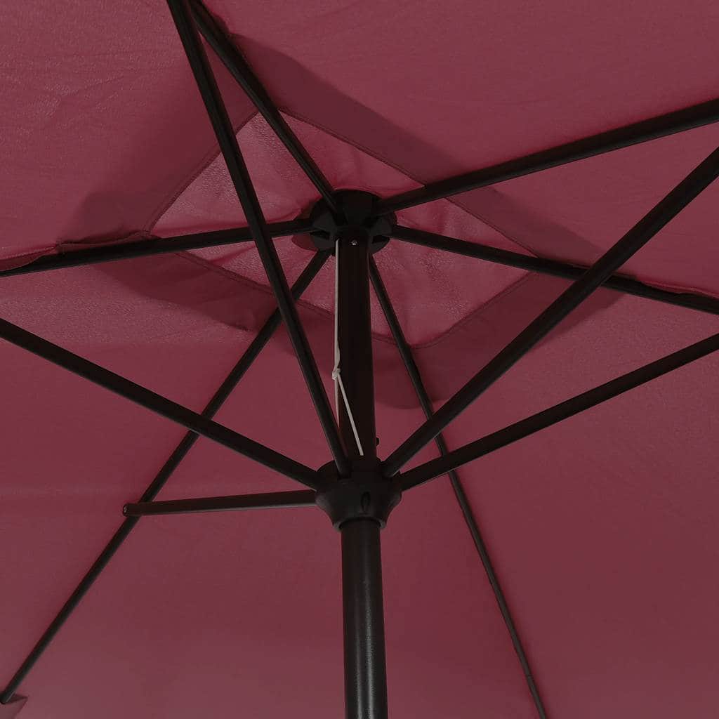 Outdoor Parasol with Metal Pole Bordeaux Red - Simple deals