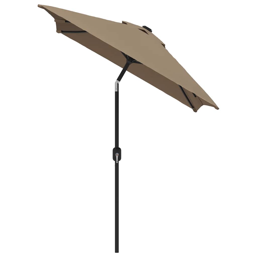 Outdoor Parasol with Metal Pole Taupe
