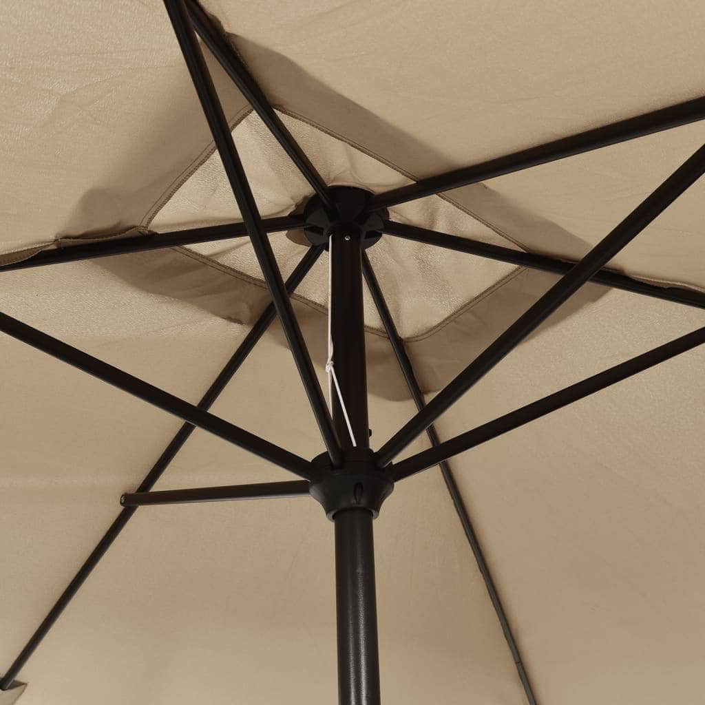 Outdoor Parasol with Metal Pole Taupe - Simple deals
