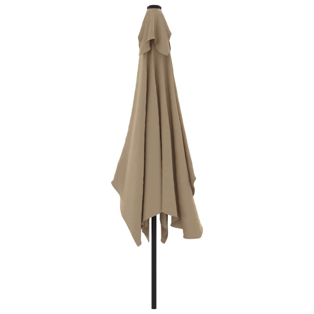 Outdoor Parasol with Metal Pole Taupe - Simple deals