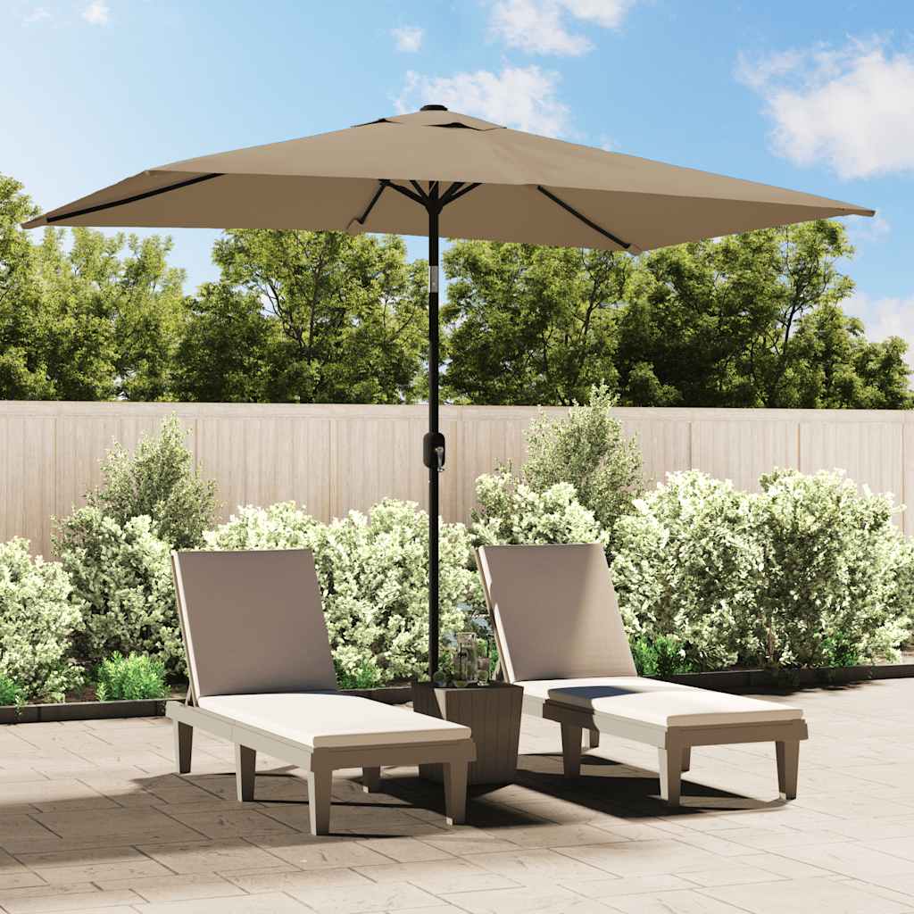 Outdoor Parasol with Metal Pole Taupe - Simple deals