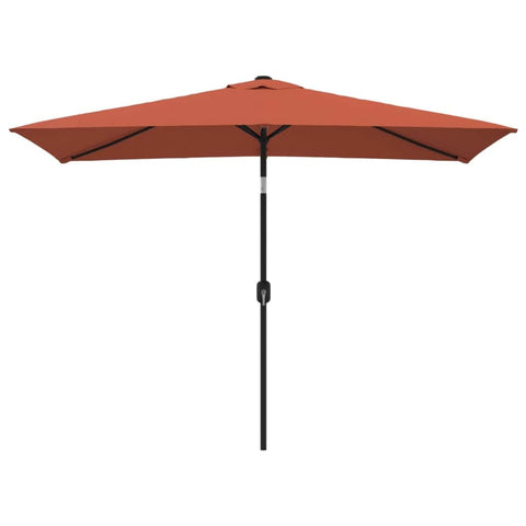 Outdoor Parasol with Metal Pole Terracotta