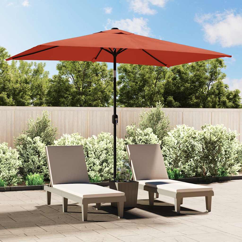 Outdoor Parasol with Metal Pole Terracotta - Simple deals
