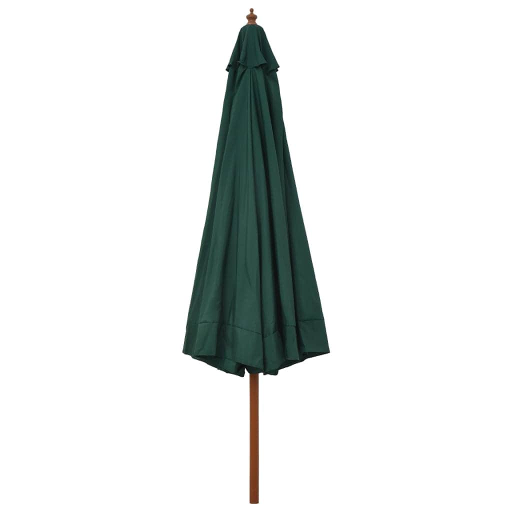 Outdoor Parasol with Wooden Pole 330 cm Green
