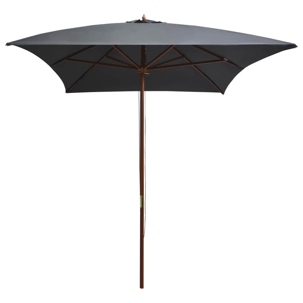 Outdoor Parasol with Wooden Pole Anthracite - Simple deals