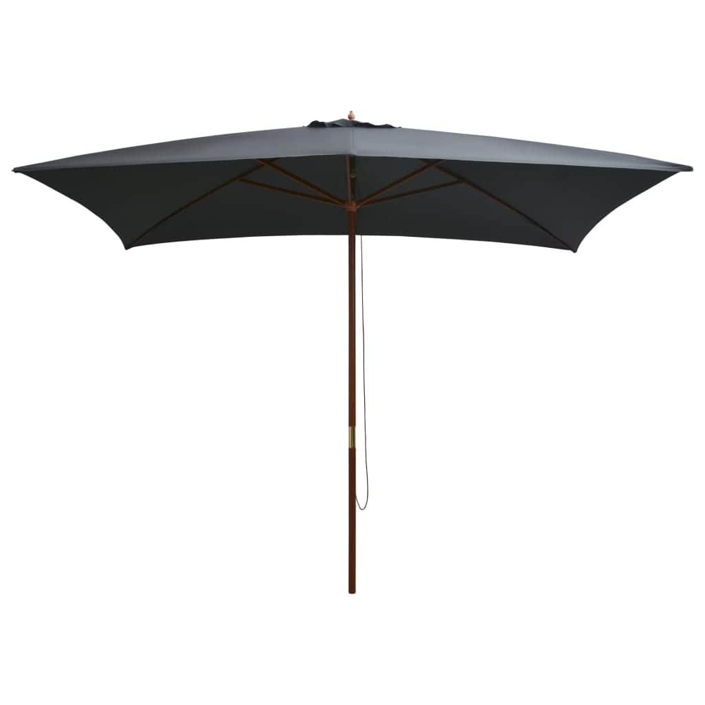 Outdoor Parasol with Wooden Pole Anthracite - Simple deals