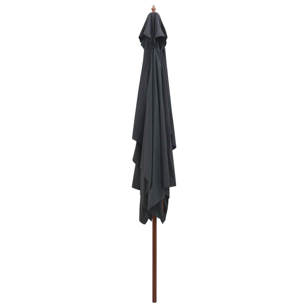 Outdoor Parasol with Wooden Pole Anthracite - Simple deals