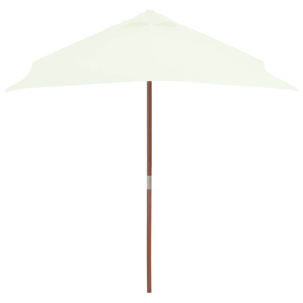 Outdoor Parasol with Wooden Pole  Sand