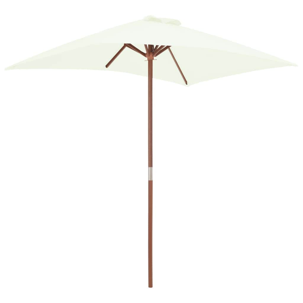 Outdoor Parasol with Wooden Pole  Sand