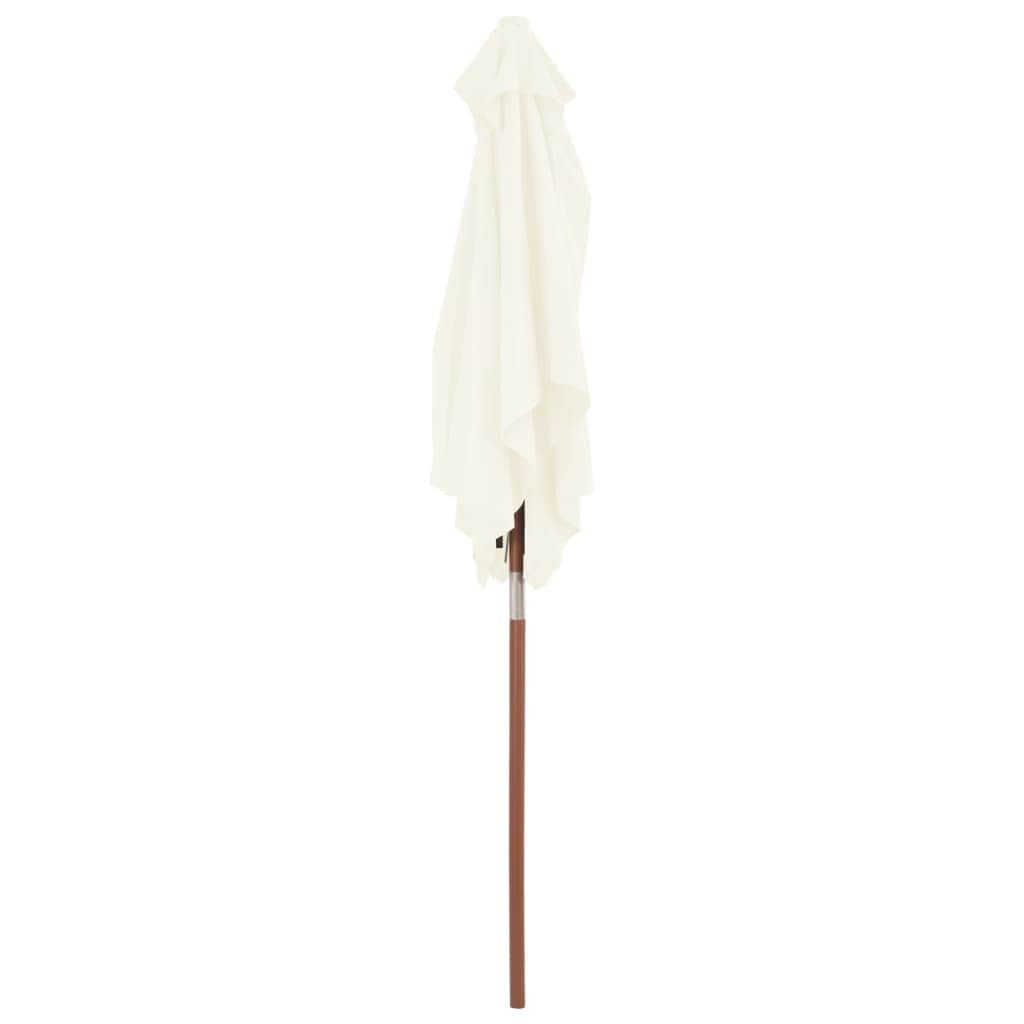 Outdoor Parasol with Wooden Pole  Sand