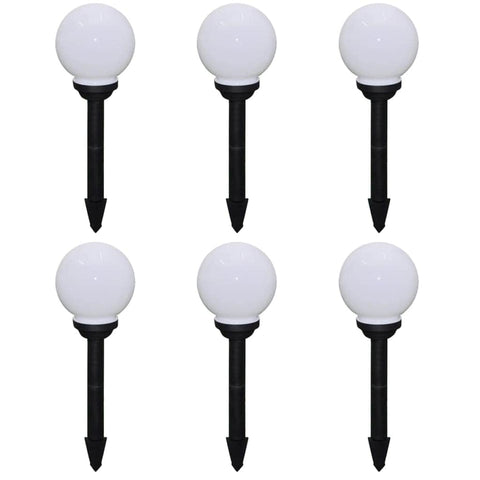 Outdoor Pathway Lamps 6 pcs LED 20 cm with Ground Spike