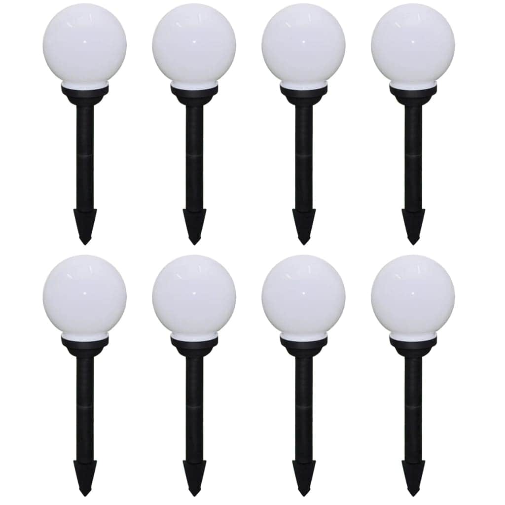 Outdoor Pathway Lamps 8 pcs LED 15 cm with Ground Spike