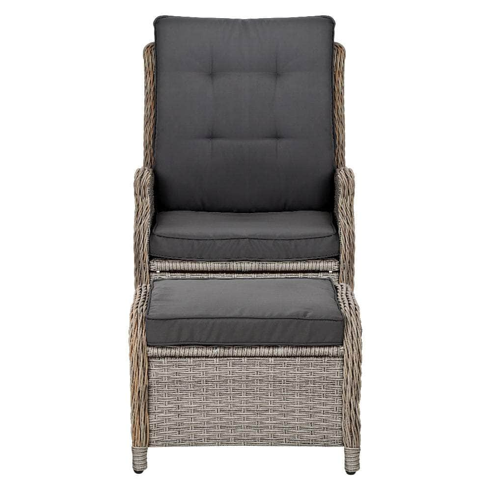 Outdoor Patio Furniture Wicker Sofa Lounger 2pcs