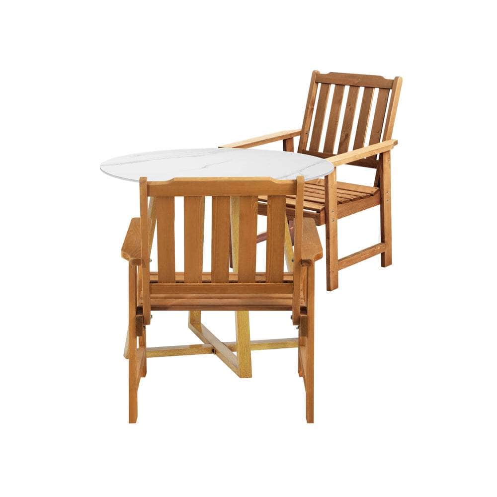 Outdoor Patio Set Solid Wood Chair&Table 3PC & 5PC
