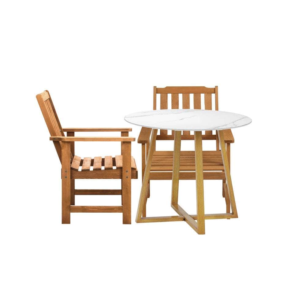 Outdoor Patio Set Solid Wood Chair&Table 3PC & 5PC