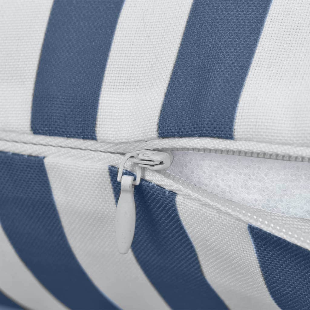 Outdoor Pillows 2 pcs Stripe Print Navy