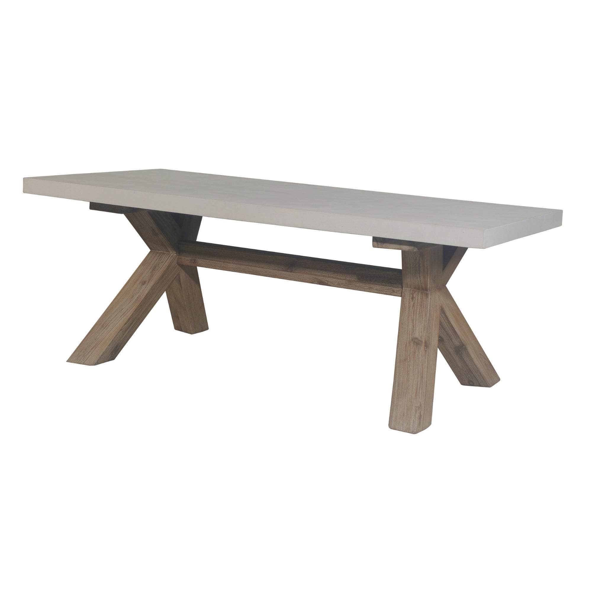 Outdoor Polycement Top Coffee Table White