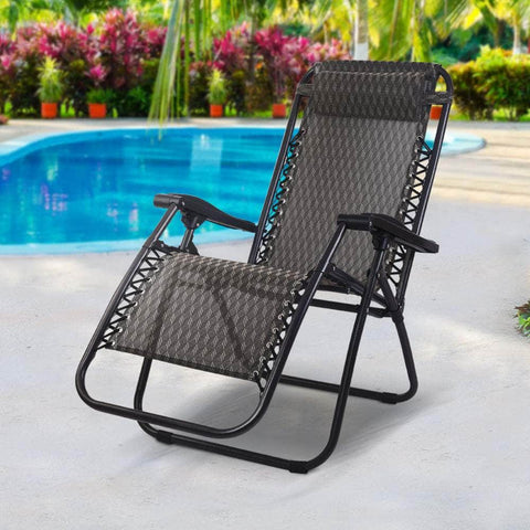 Outdoor Portable Recliner - Grey