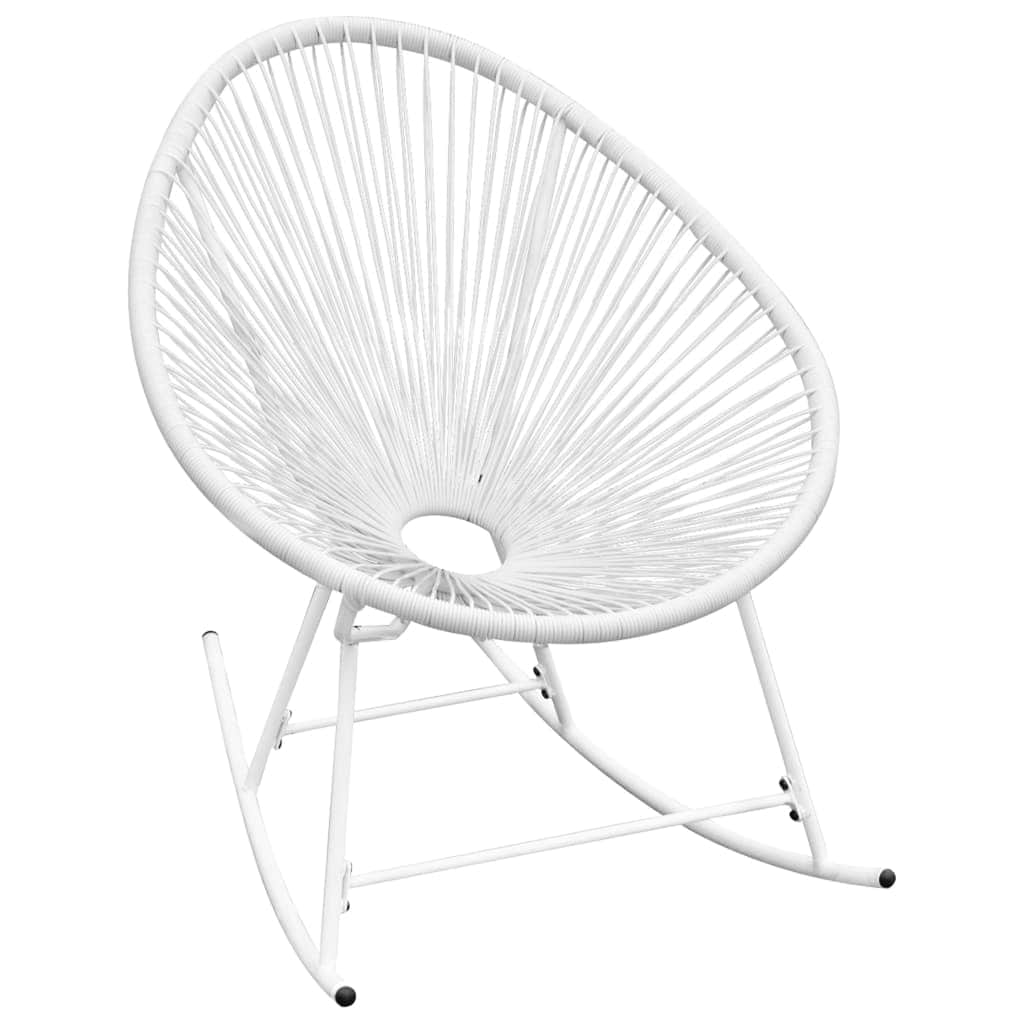 Outdoor Rocking Chair White Poly Rattan - Simple deals
