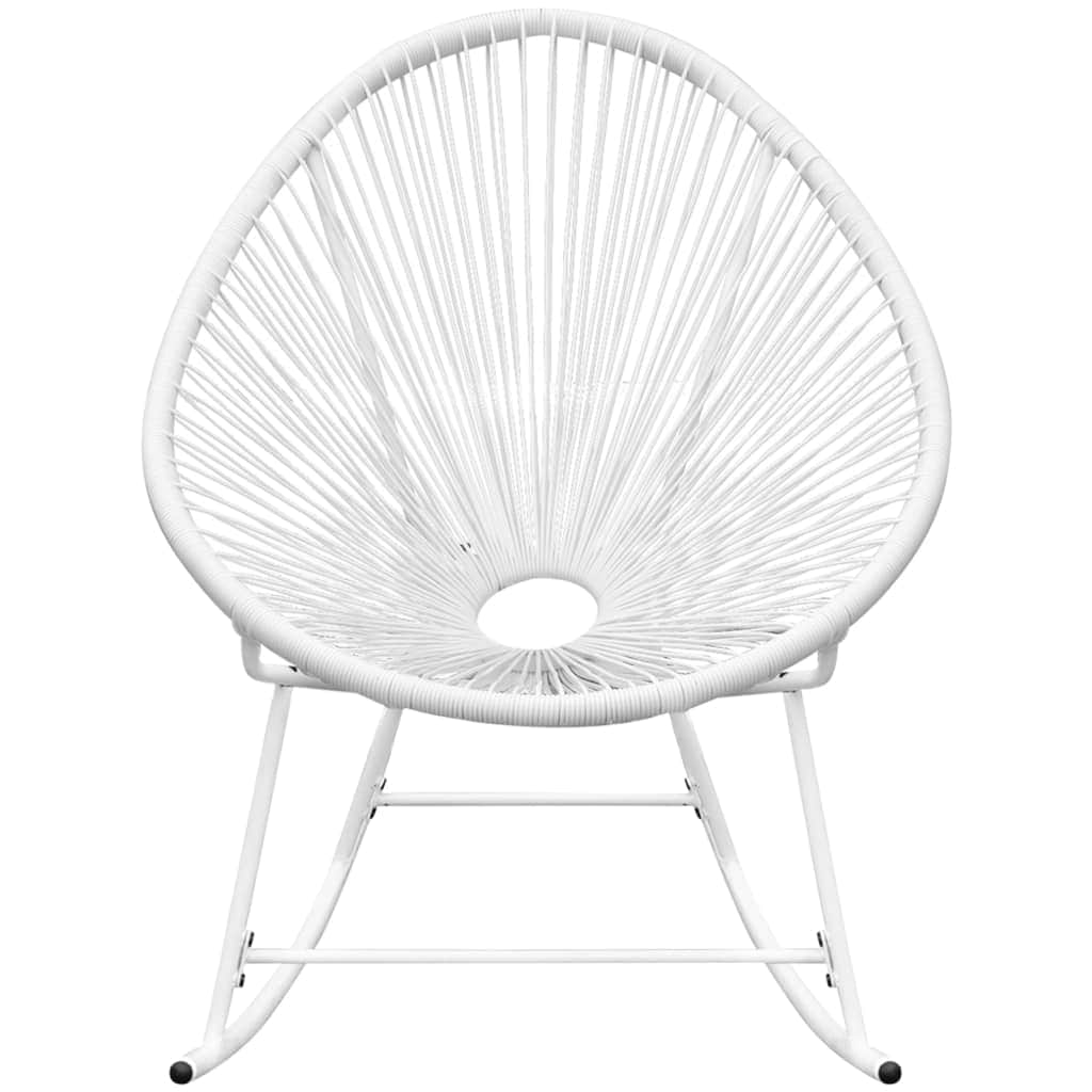 Outdoor Rocking Chair White Poly Rattan - Simple deals