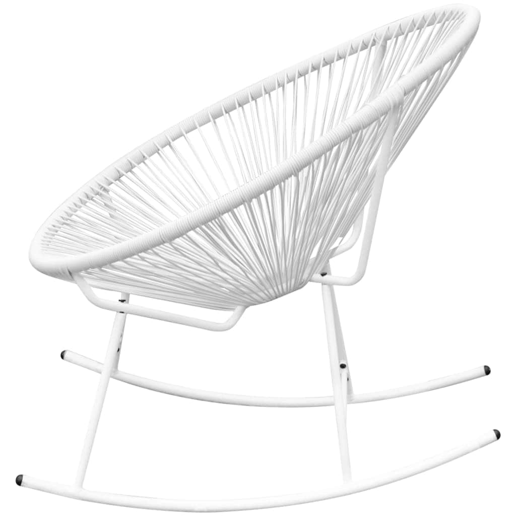 Outdoor Rocking Chair White Poly Rattan - Simple deals
