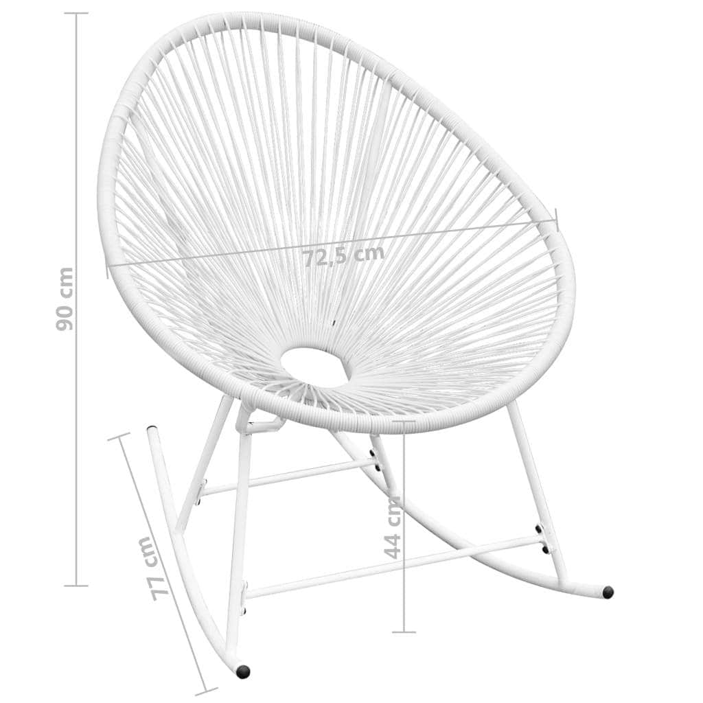 Outdoor Rocking Chair White Poly Rattan - Simple deals