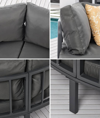 Outdoor Round Daybed Large Rattan Sun Lounge Sofa Patio Furniture